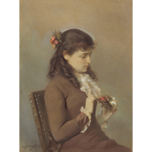 Александр Петрович Соколов - Портрет дочери Анны с цветком